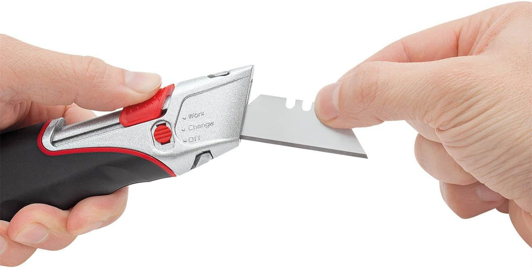 WEDO® 78855 Safety Cuttermesser Super | Teppichmesser mit automatischem Klingenrückzug | Paketmesser