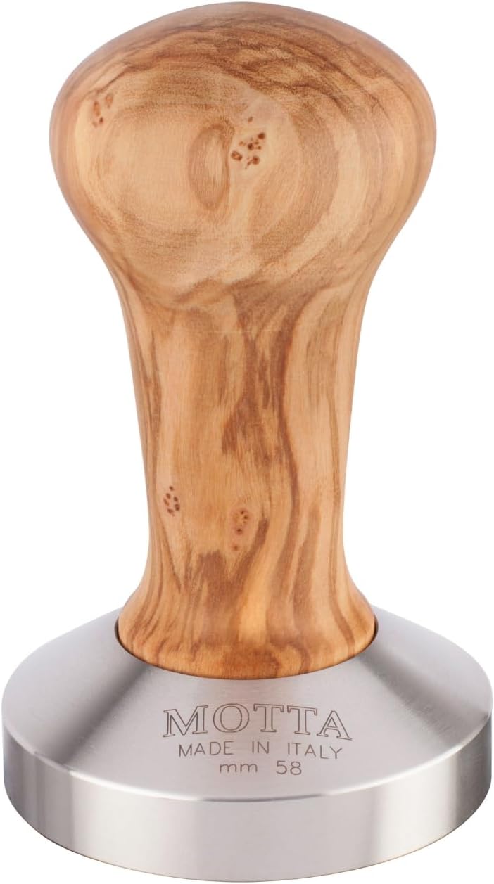 Motta Tamper mit Olivengriff – 58 mm Boden