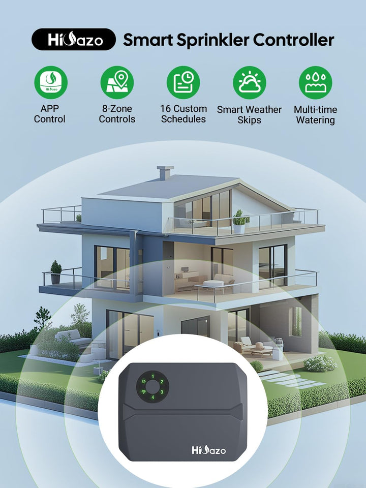 WiFi 4-Zonen Bewässerungscomputer mit App Steuerung, Smart Sprinkler Steuerung, 16 Bewässerungsprogr