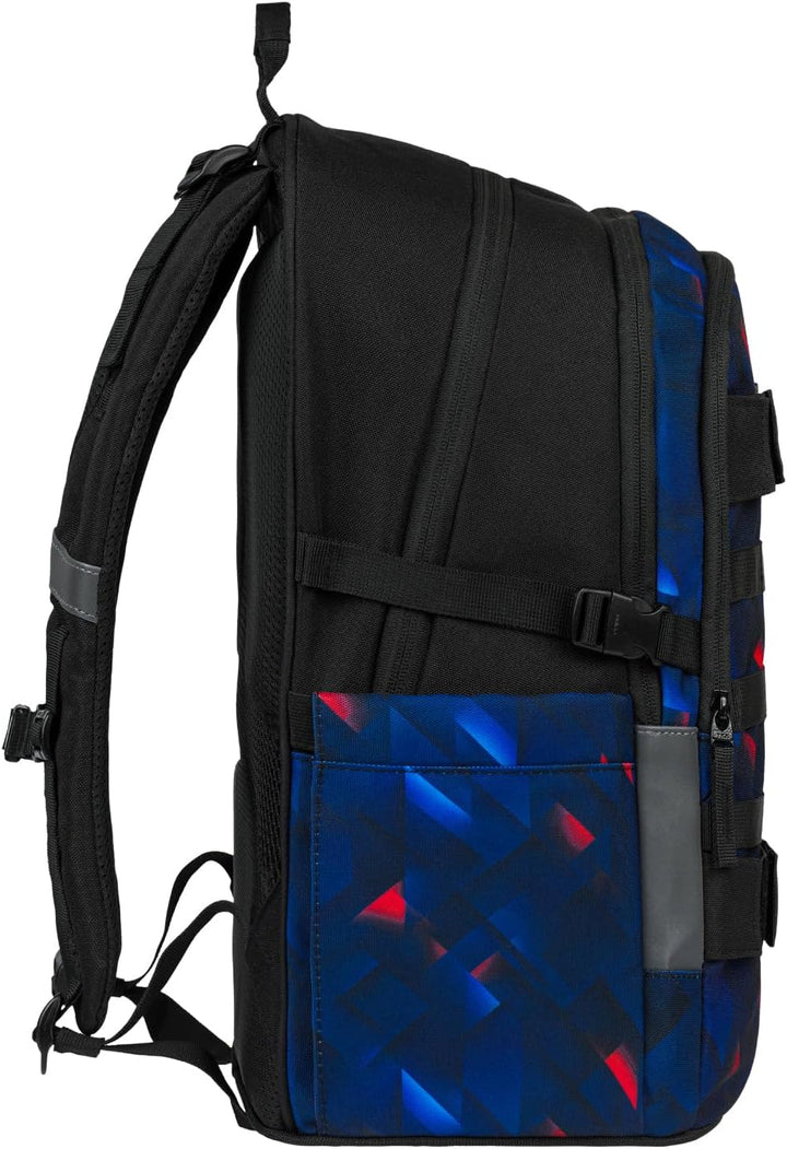 Baagl Schulrucksack Set Jungen 3 Teilig (Skateboard Rucksack, Mäppchen, Sporttasche), Schultasche ab