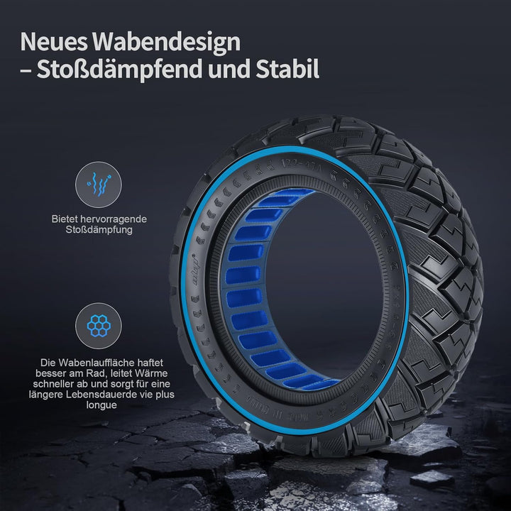 9x3,0-5,5 Vollreifen für Kukirin G2 pro, Zero 10X, Dualtron Eagle Pro Elektroroller Ersatzreifen Vol