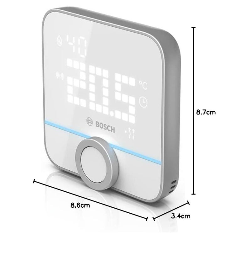 Bosch Smart Home Raumthermostat II für kabelgebundener Heizsysteme, 230 V, kompatibel mit Google Ass