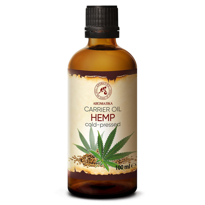 Hanföl 100ml - Kaltgepresst - Reines &amp; Natürlich - Glasflasche - Hanf Öl - Basisöl - Hanfsamenöl - I