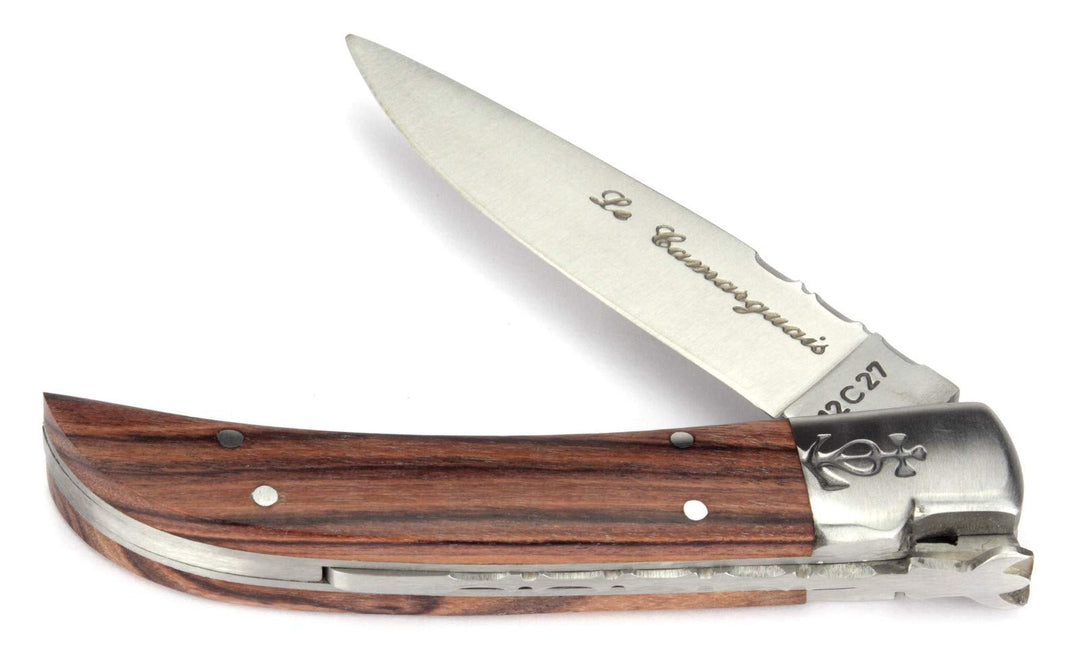 Le Camarguais 10 cm Taschenmesser 20003 - Griffschalen Palisander - Klinge 9 cm Stahl 12C27-1 Backe