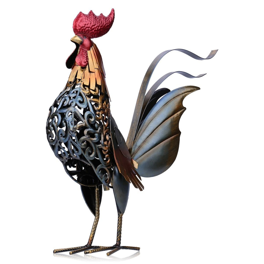 Tooarts Hahn-Skulptur, aus Metall geformt, Deko-Artikel für das Haus