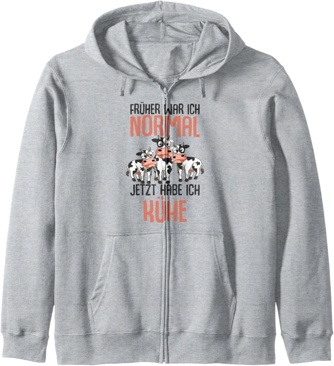 Früher war ich normal jetzt habe ich Kühe Landwirt Kuh Kapuzenjacke