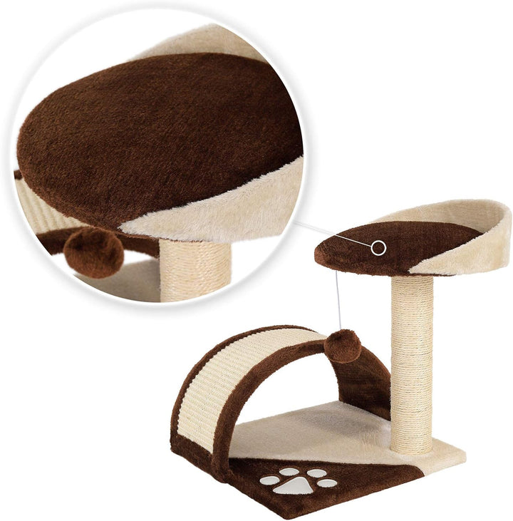 lionto Kratzbaum Kletterbaum Katzenkratzbaum Katzenbaum Höhe 43 cm, braun/beige Braun/Beige 43 cm, B