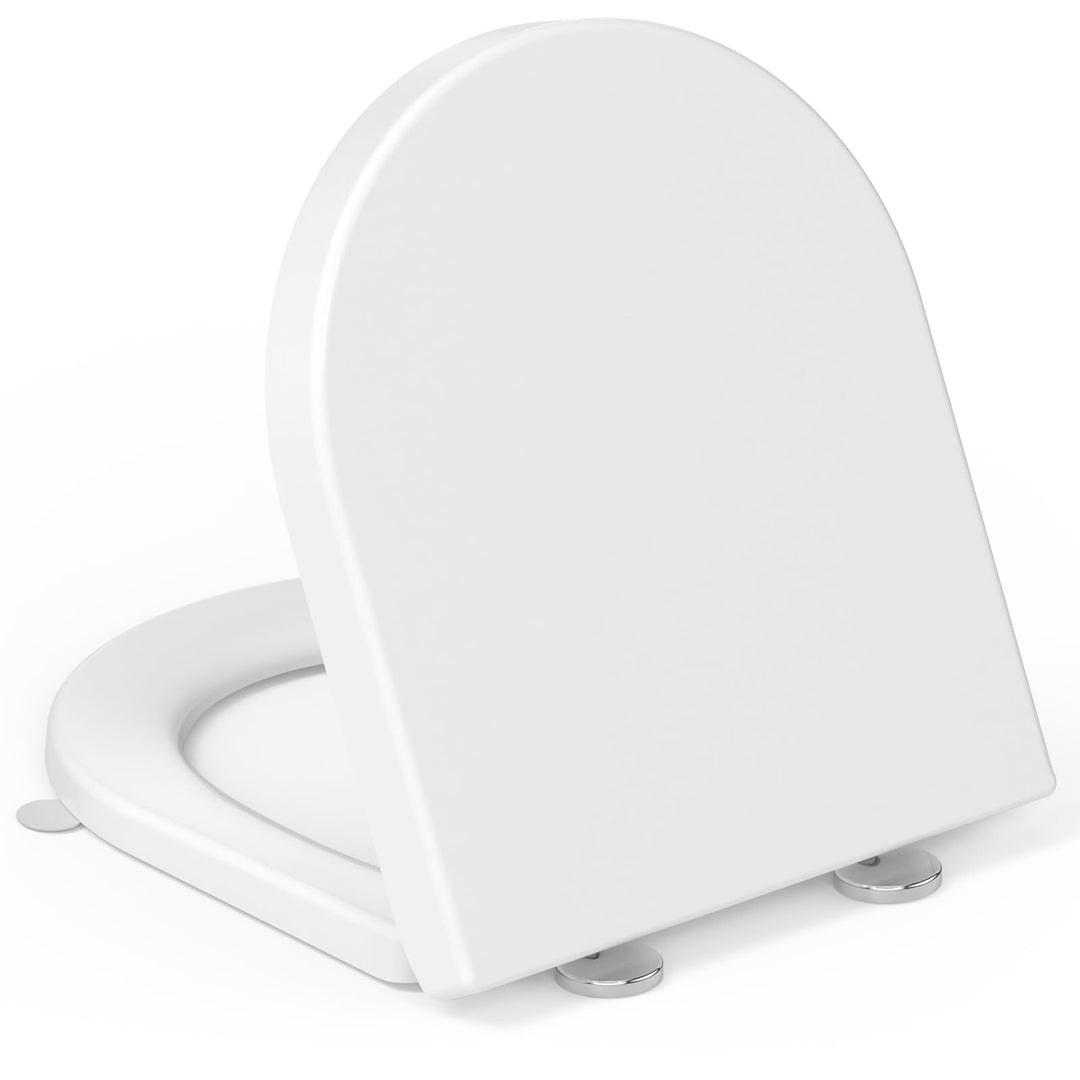 WC Sitz mit Absenkautomatik D-Form [KURZ], YEAUPE PRO Toilettendeckel mit Puller Lid, Toilettensitz