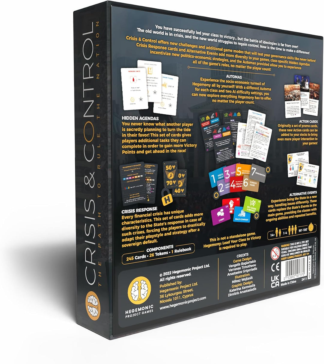 Hegemony Lead Your Class to Victory – Crisis &amp; Control | Expansion | Unique Asymmetric Card Driven G