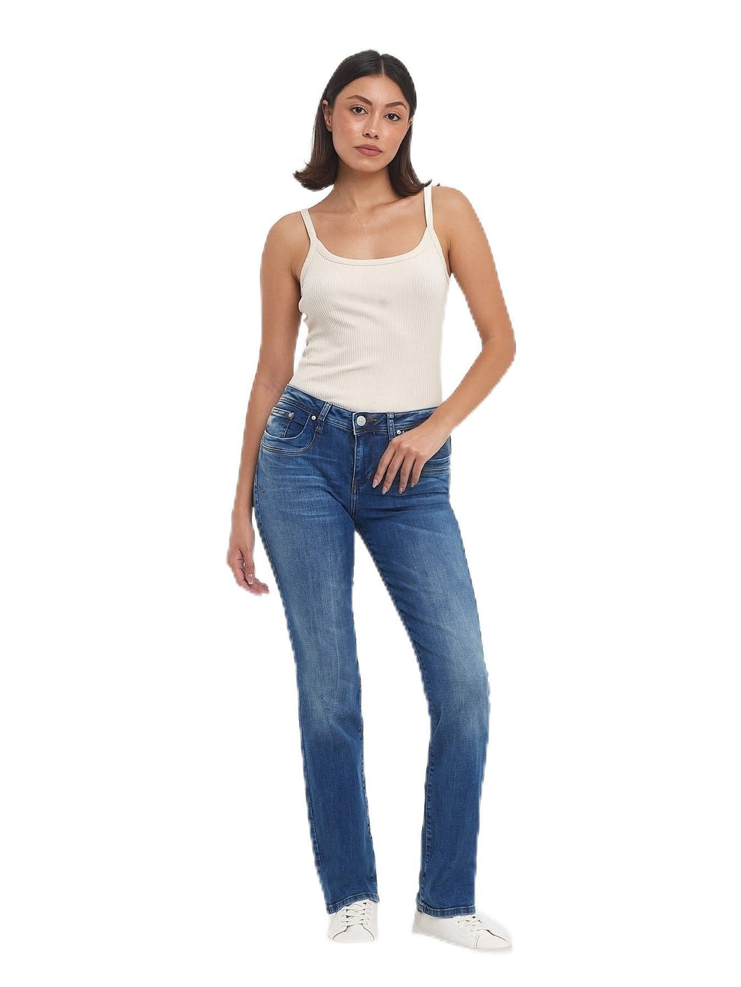 LTB Jeans - Damen - Vilma - Mid Waist - Straight Leg Jeans - Hosen 24W / 30L Angellis Wash 50670, 24