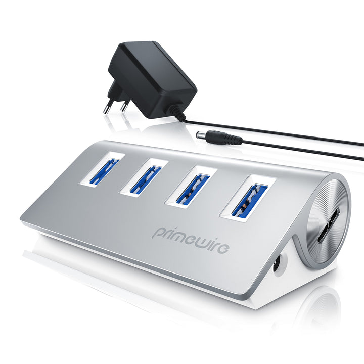 CSL - USB 3.0 Hub aktiv - 10 Gbps - 4-Port - USB Adapter, USB Verteiler, Kompatibel mit Desktop-PCs,