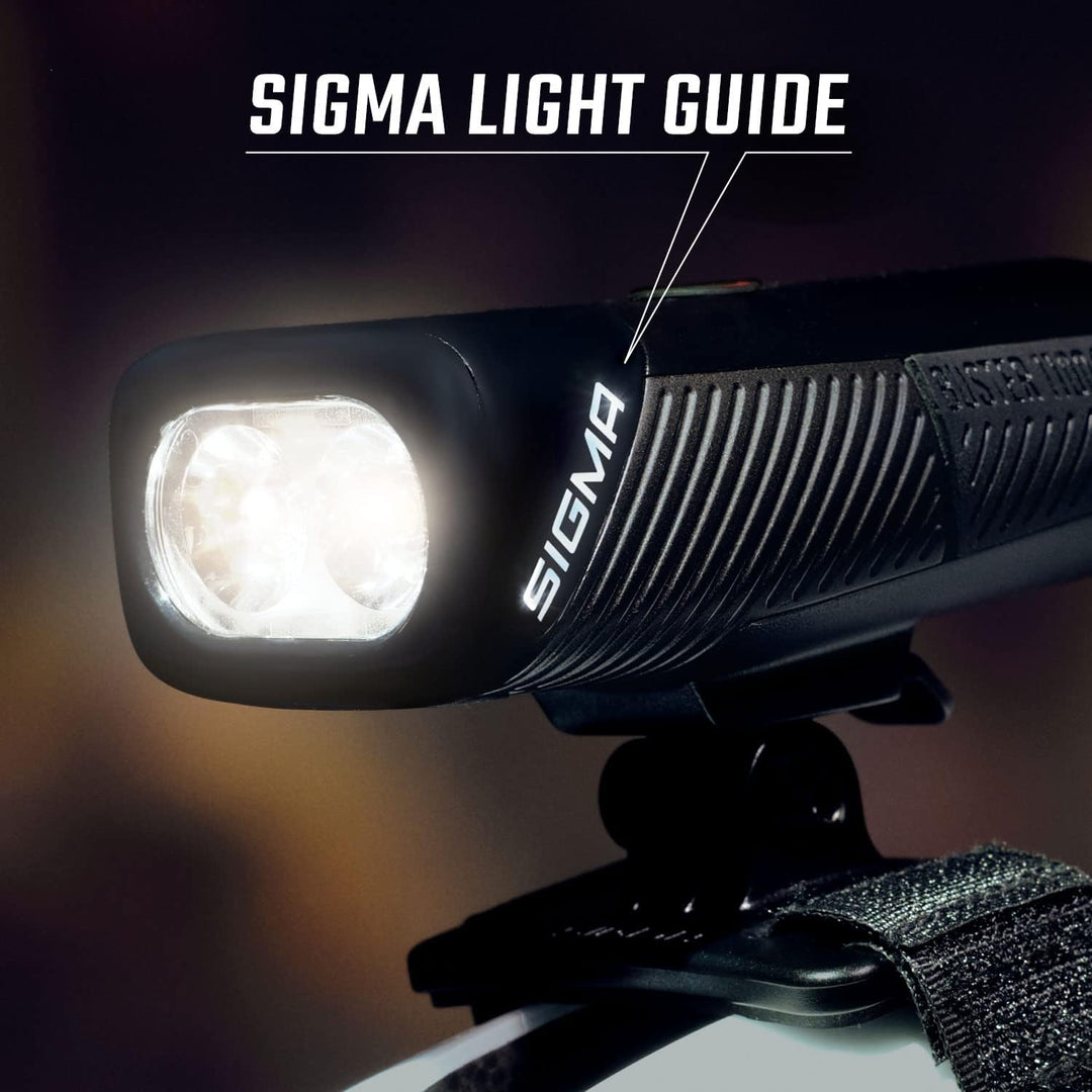 Sigma Sport – Buster 1100 | Fahrradbeleuchtung vorne mit 1100 Lumen | Wiederaufladbare Helmleuchte m