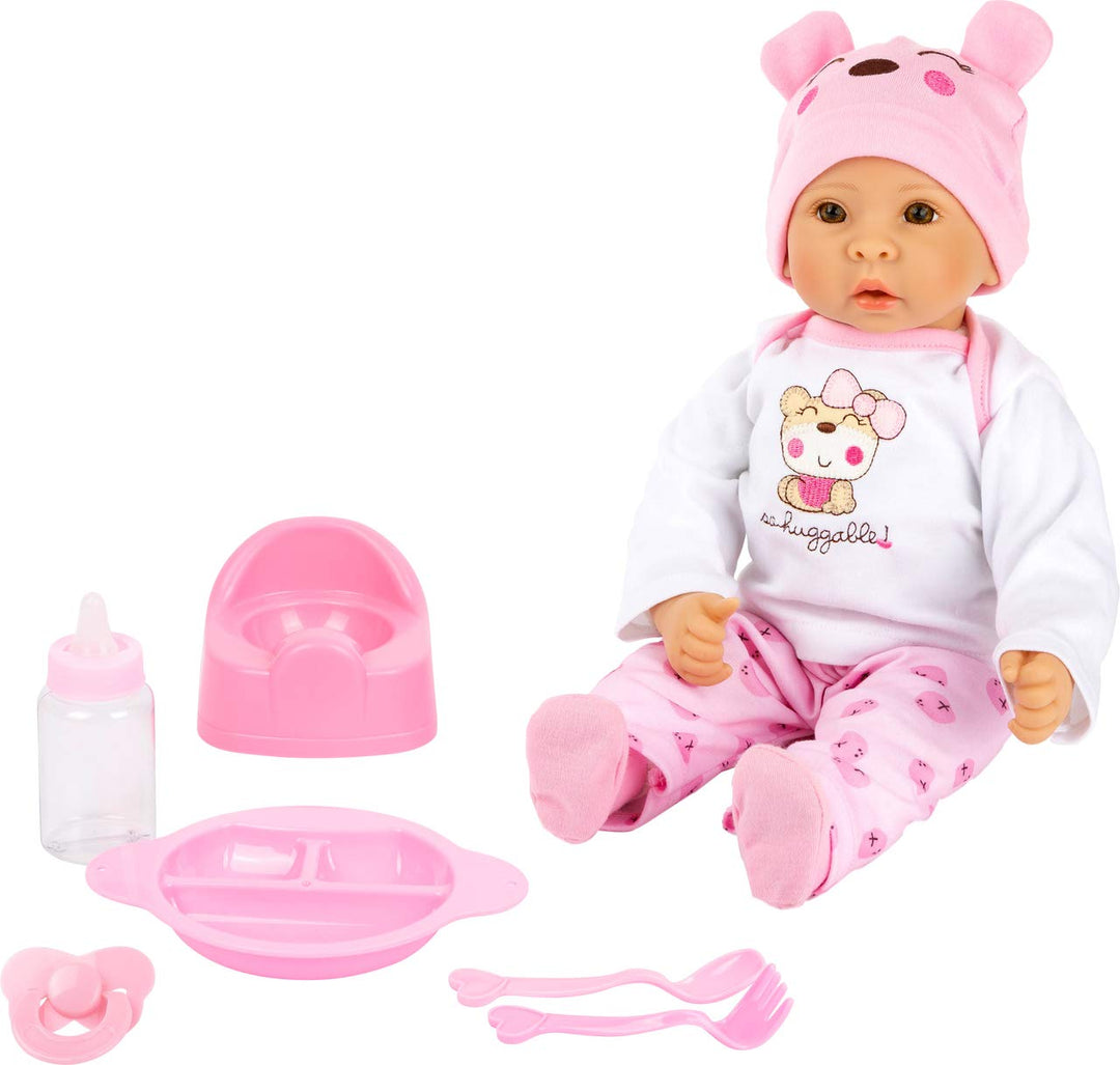 small foot Babypuppe Mädchen mit Zubehör, Puppe mit Weichkörper, für Kinder ab 2 Jahren, 11522 Marie