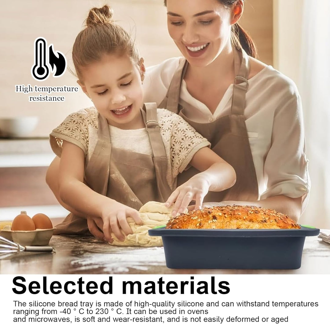 2 Stück Brotformen zum Backen, Silikon Brotbackform, Rechteckig Silikonbackform Kastenform, Hitzebes