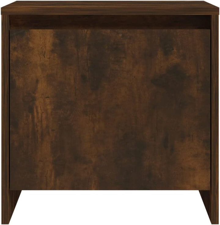 WIFESE Nachttisch Räuchereiche 45x34x44,5 cm Holzwerkstoff Nachtkästchen Nachtkommode Beistelltisch