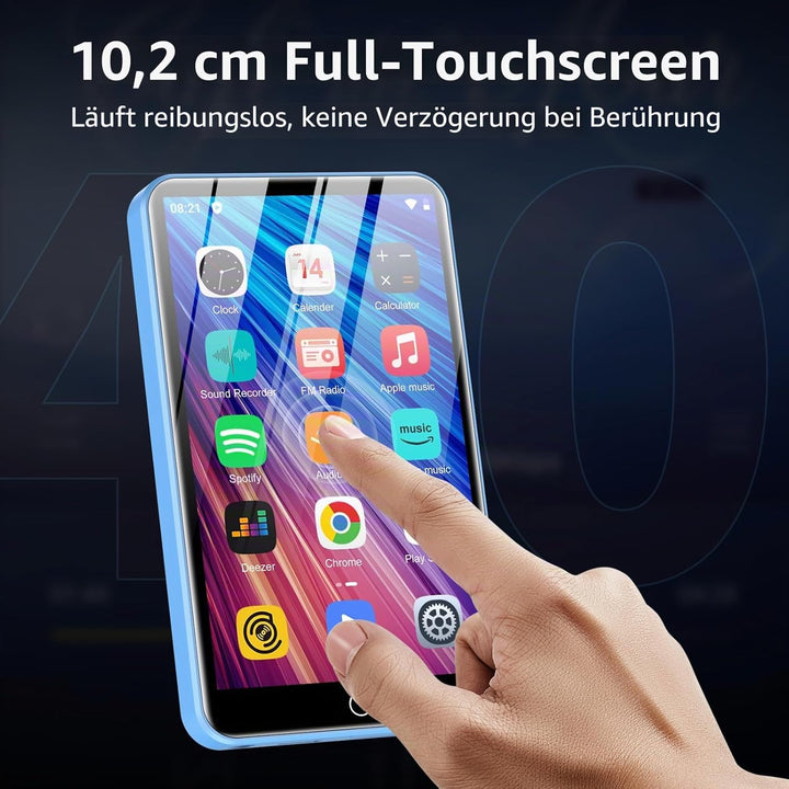 MP3-Player mit Bluetooth und WiFi, ZAQE 80GB Speicher& Android OS, 4" Touchscreen Spotify Musik&Vide
