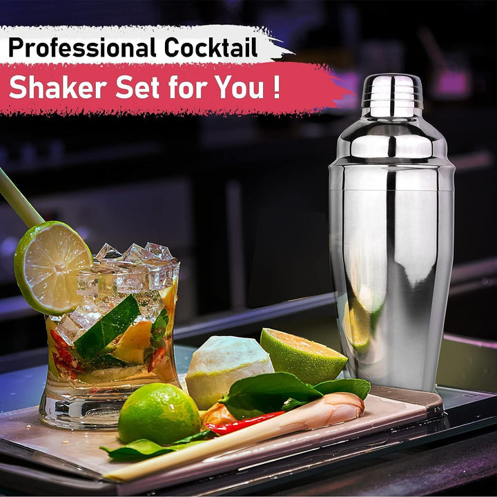 Cocktail Set 750ml Cocktail Shaker,24pcs Bar Zubehör Coctail Mixer Set Barkeepers Friends Jigger,Bos