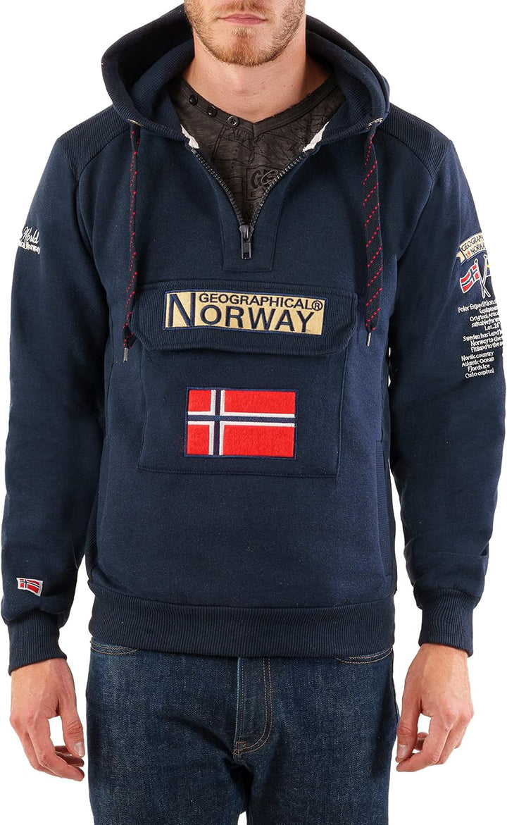 Geographical Norway Herren Gymclass Kapuzenpullover, S Marine