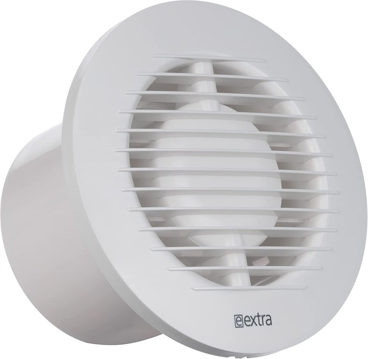 Ø 100mm Weiss Badlüfter - Ventilator mit Kugellager - Lüfter für Effiziente Belüftung im Bad Kuche W