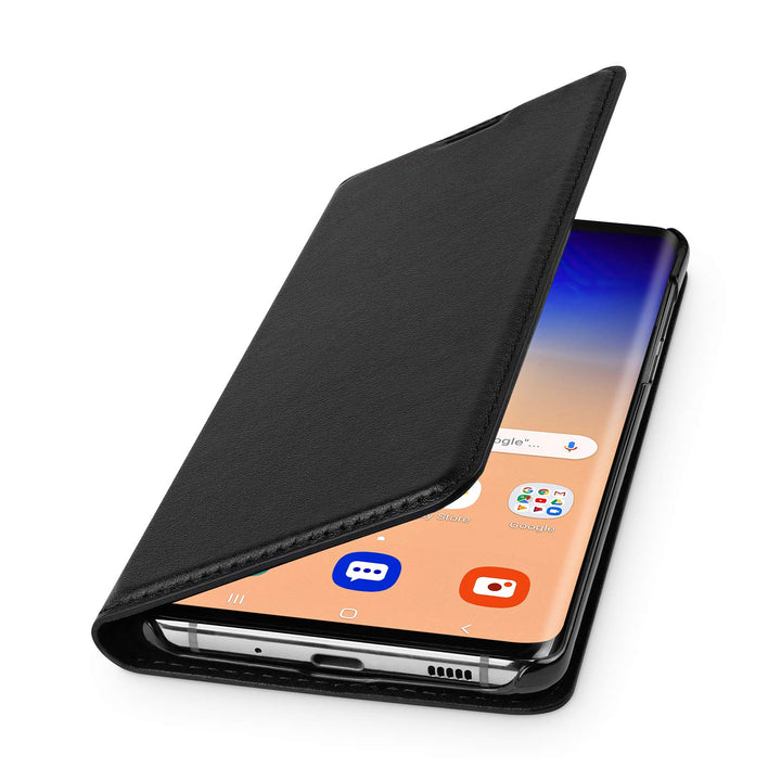 WIIUKA Echt Ledertasche - TRAVEL - Hülle für Samsung Galaxy S20, mit Kartenfach, extra Dünn, Tasche
