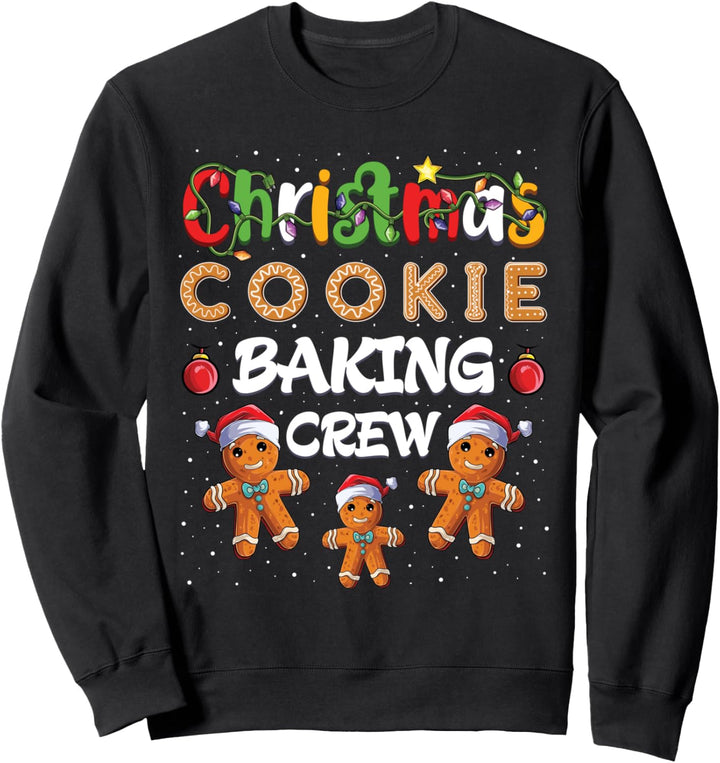 Christmas Santa Family Gingerbread Team Cookie Baking Crew Sweatshirt