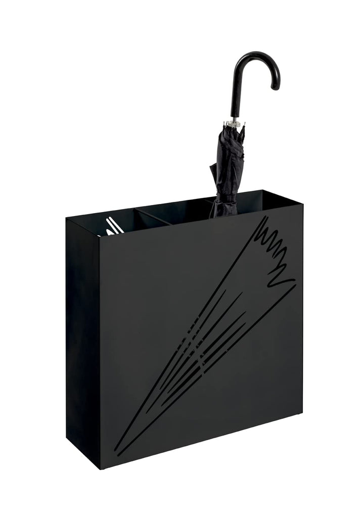 HAKU Möbel Schirmständer, Metall, schwarz, B 50 x T 16 x H 48 cm 50 x 16 x H 48 Schwarz, 50 x 16 x H