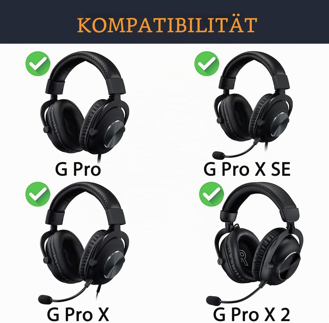 SOULWIT Kühlgel Ersatzpolster Ersatz Ohrpolster für Logitech G Pro, G Pro X, G Prox 2, G Pro X SE Ko