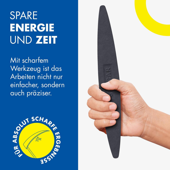 Zische Sensenwetzstein Silicar Rotmarke ultrafein 260x36x15 mm - Schleifstein für Sensen und Sicheln
