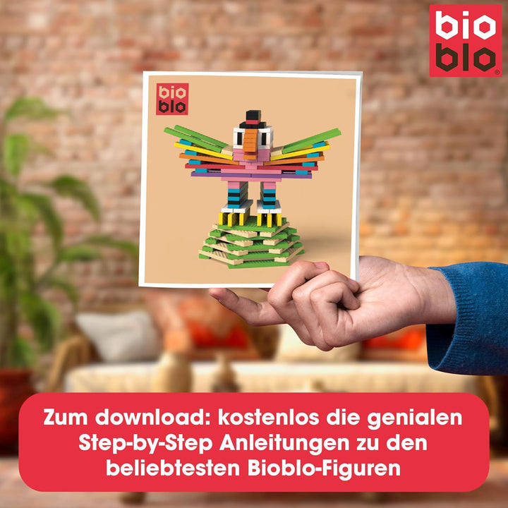 bioblo Nachhaltige Holzklötze Fun Box Multi Mix 200 Stück | 100% frei von Weichmachern & Waschbar |