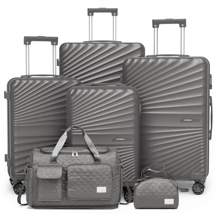 Joyway Kofferset 6tlg Hartschale Leicht mit 4 Rollen und TSA-Schloss Der Gepäcksets Enthält 1 Multif
