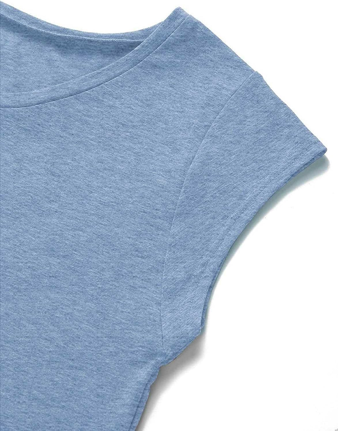 Teesho Tshirt Damen Oberteile Elegant Langarm/Kurzarm Crop Tops Casual Longshirt Cap hülse Tunika So