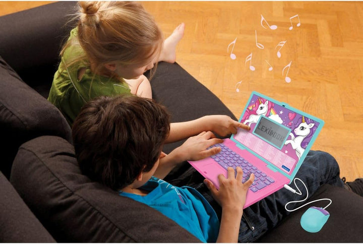Lexibook, Einhorn, Lernlaptop mit 164 Aktivitäten, Englisch/Deutsch, JC598UNIi3 Unicorn, Unicorn
