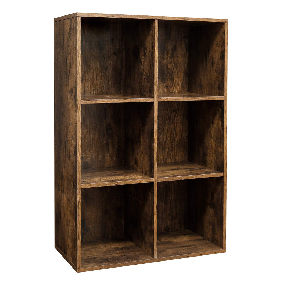 VASAGLE Bücherschrank, Bücherregal, mit 6 Fächern, Büroregal, Würfelregal, Standregal, für Wohnzimme