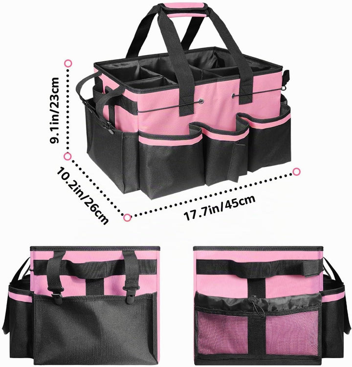 Boczif Reinigungs-Caddy-Tasche, tragbar, mit Griff, Schultergurten und Abnehmbarer Trennwand, Werkze