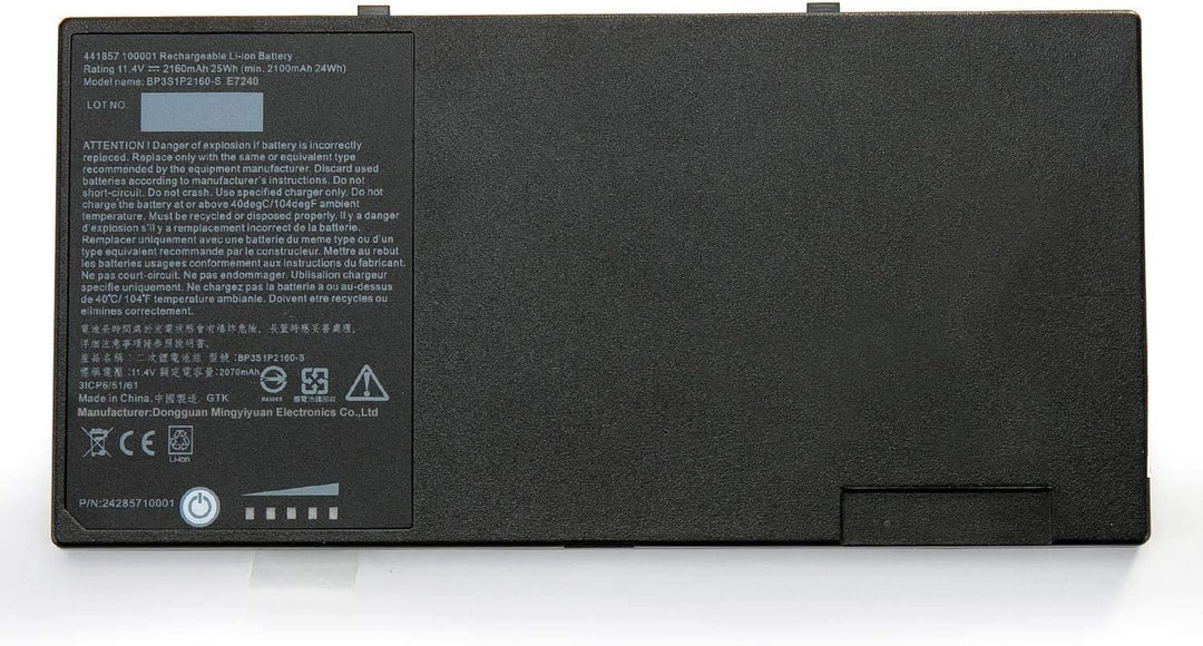 BP3S1P2160 BP3S1P2160-S 441857100001 3ICP6/51/61 Laptop Batterie Ersatz für Getac F110 Tablet (11.4V