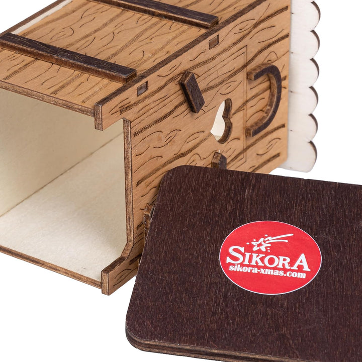 SIKORA Besondere Räuchermännchen Holz Räucherfigur Deko Weihnachtsfigur, Farbe/Modell:Toilettenhaus