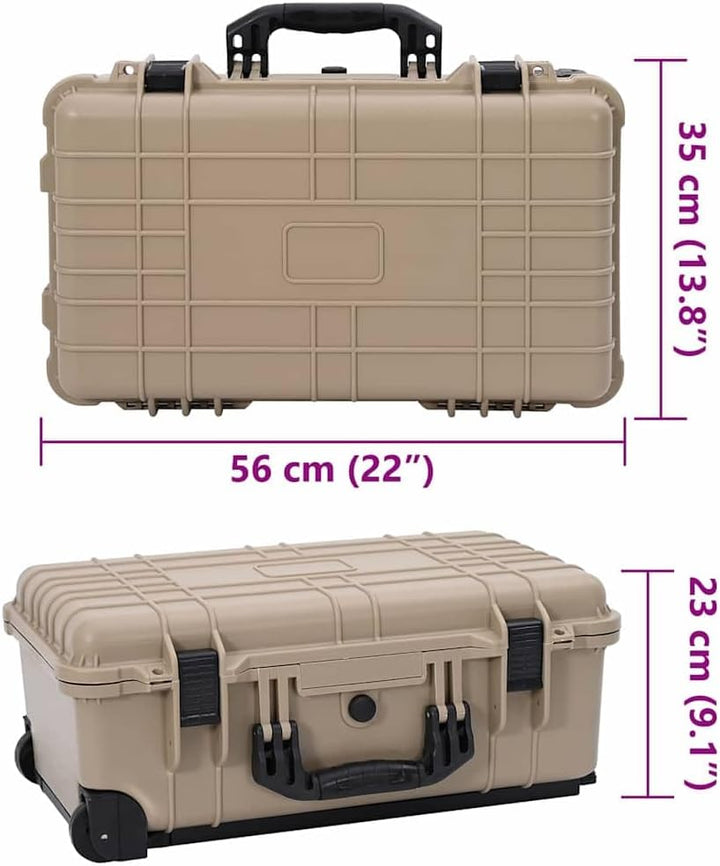 vidaXL Hartschalenkoffer Sand 56 x 35 x 23 cm Polypropylen und ABS | Robuste Bauweise, die ewig hält
