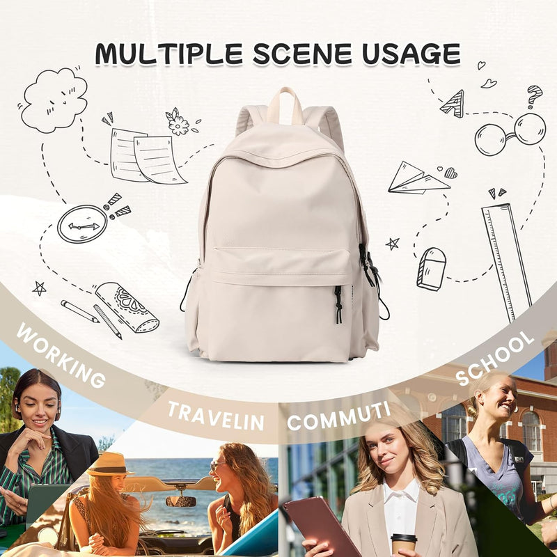 WEPLAN Schulrucksack Teenager Mädchen Rucksäcke Damen Schule Casual Schultaschen Unisex Schultasche