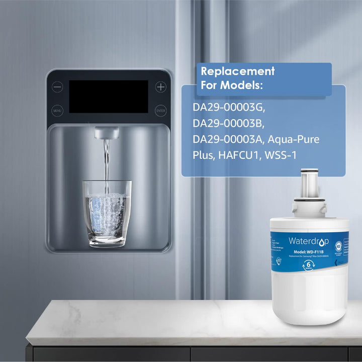 Waterdrop DA29-00003G Kühschrank Wasserfilter, Ersatz für Samsung AquaPure Plus DA29-00003G, DA29-00