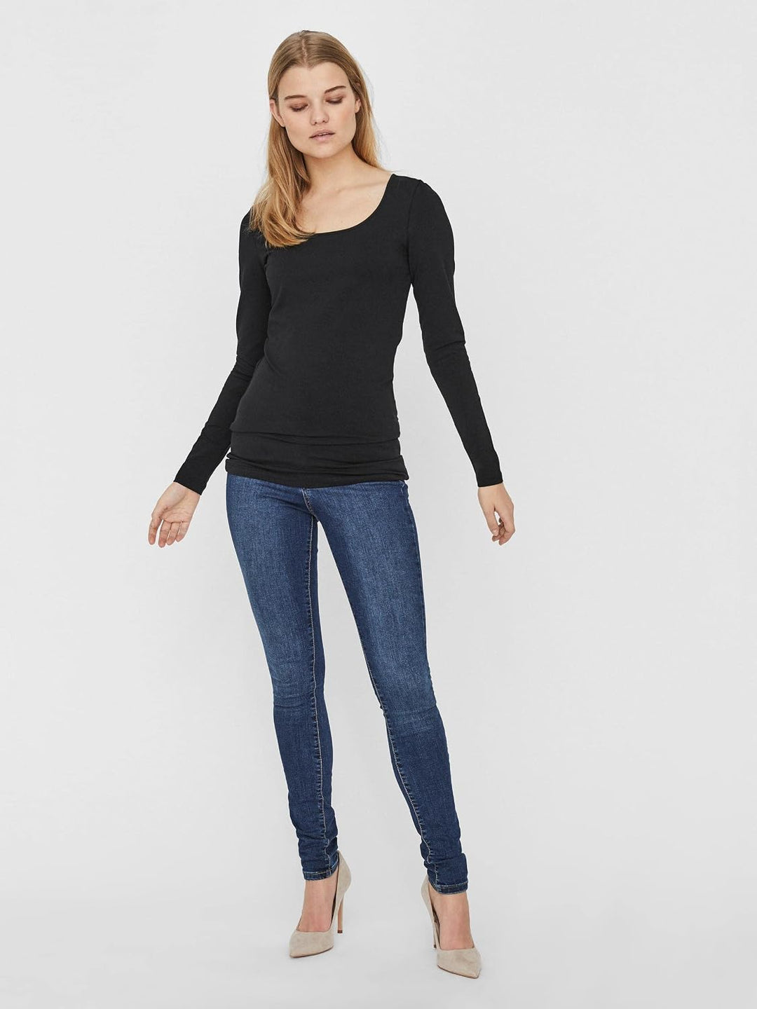 VERO MODA Female Top VMMAXI T-Shirt S Weiss/Schwarz (2x Bright White/ 2x Black), S Weiss/Schwarz (2x