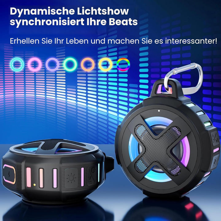 Xleader X8 (2 Gen) Bluetooth Lautsprecher, Kleine Musikbox, Zertifiziert IP67 Wasserdicht, Silikon C