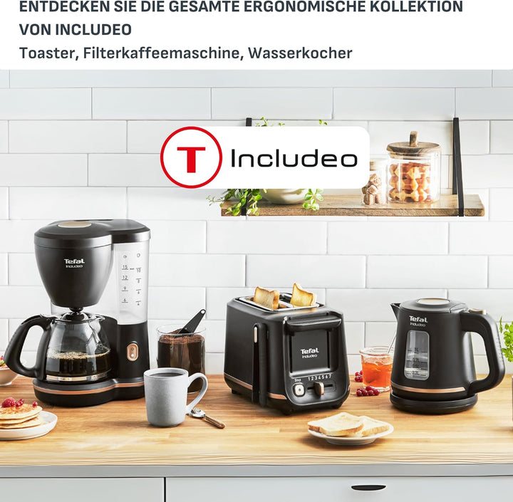 Tefal Toaster mit 2 Schlitzen, inkl. Magnetklammern, grosse Bedienelemente, 7 Bräunungsstufen, herau