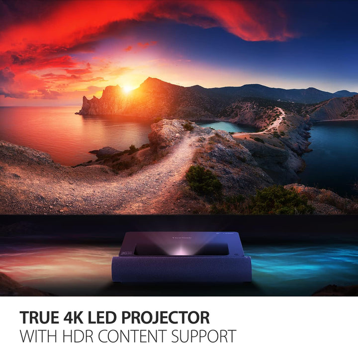 Viewsonic X2000B-4K Ultrakurzdistanz Laserbeamer (4K, 2000 ANSI Lumen, 2x HDMI, USB, 2x 10 Watt + 2x