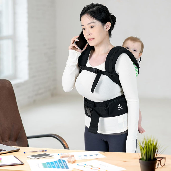 LUFFCABO Ergonomische Babytrage Alle Jahreszeiten Kindertrage, Atmungsaktive Babytrage Neugeborene A