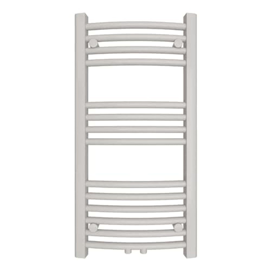 MERT Comfort Badheizkörper 400x800mm Mittelanschluss Pulverbeschichtet Verkehrsweiss RAL9016 gebogen