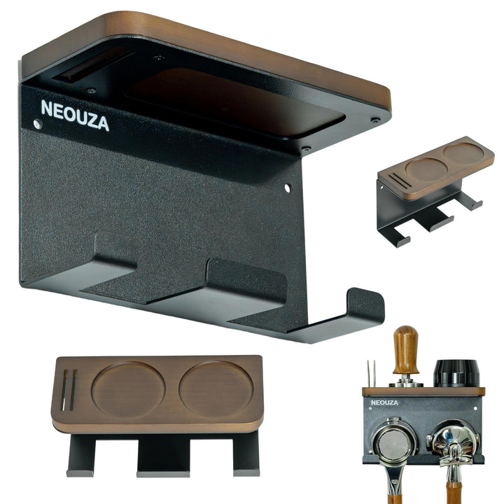 NEOUZA Espressozubehör-Halter, wandmontierter Organizer für Kaffeestampfer, Verteiler, Siebträger, P