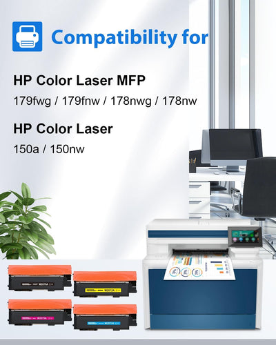 MYCARTRIDGE 117A Toner Kompatibel für HP 117A Toner Set Ersatz für Color Laser MFP 179fwg 179fnw 178