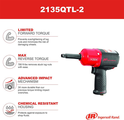 Ingersoll Rand Druckluft Schlagschrauber 2135QTL-2, Drehmomentbegrenzer Schlagschrauber, Vierkant We
