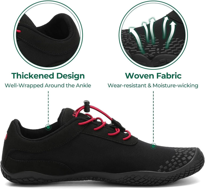 SAGUARO Herren Damen Barfussschuhe - Atmungsaktiv rutschfest Barfussschuhe - mit Breite Zehenbox und