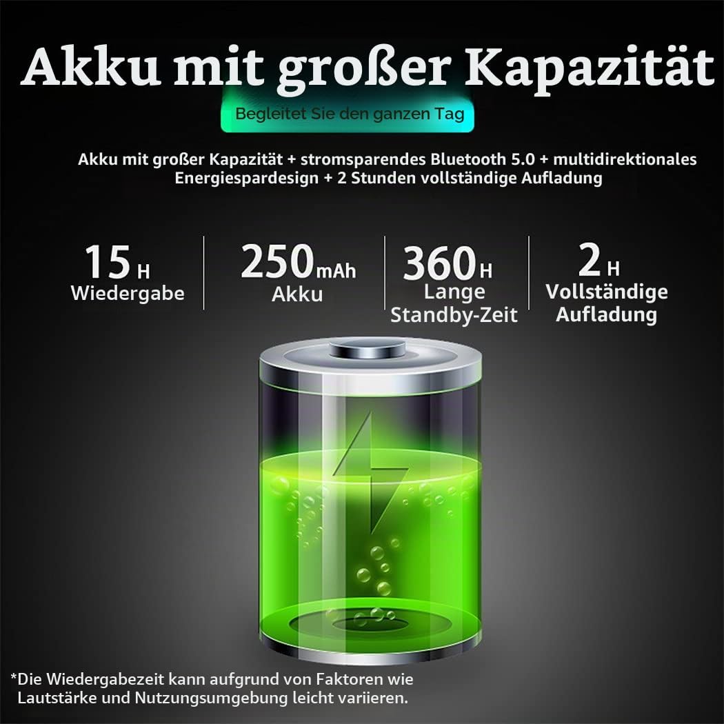 CYBORIS 16 GB eingebauter Speicher MP3-Player Bluetooth Headset Schwimmen Laufen Kopfhörer IPX7 Wass